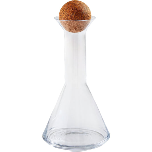 Chemistry Triangle Decanter with Cork Stopper by Global Views in natural. Made from glass, cork in a unique style.