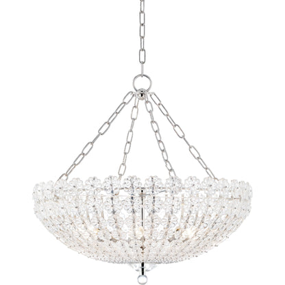 Floral Park Chandelier by Hudson Valley in aged brass. Made from brass in a cottage & farmhouse style.