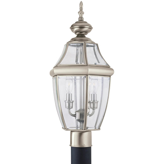 Lancaster Two Light Outdoor Post Lantern by Visual Comfort & Co.. Made from brass in a unique style.