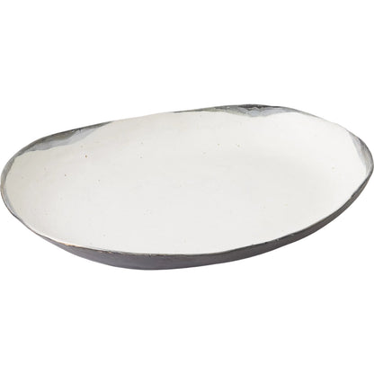 Rumble Platter by Global Views in natural. Made from ceramic in a modern style.