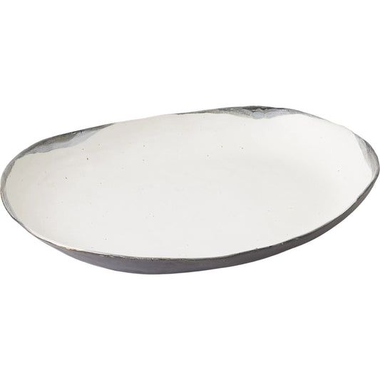 Rumble Platter by Global Views in natural. Made from ceramic in a unique style.