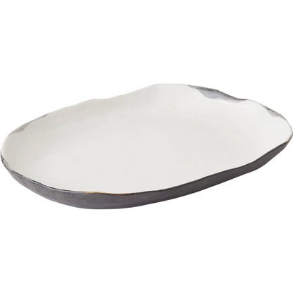 Rumble Platter by Global Views in natural. Made from ceramic in a modern style.