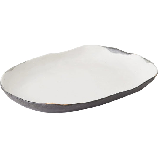Rumble Platter by Global Views in natural. Made from ceramic in a unique style.