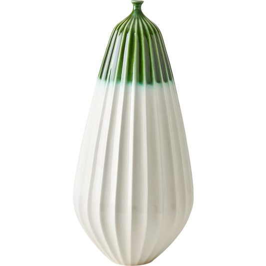 Furrow Vase by Global Views in white. Made from unique in a unique style.