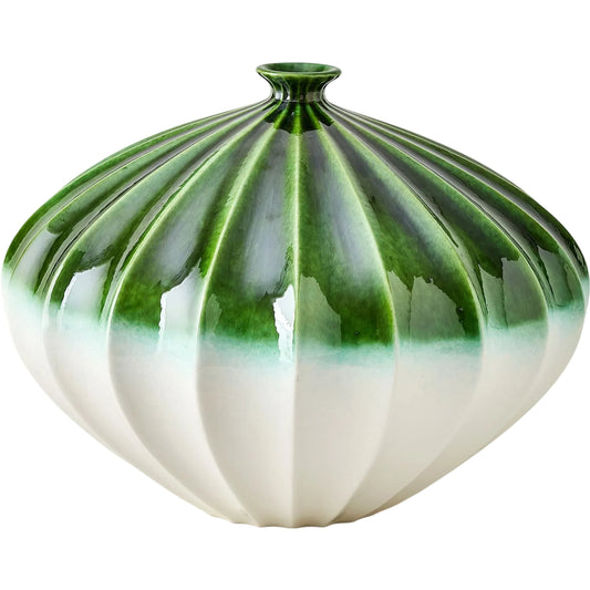 Furrow Vase by Global Views in white. Made from unique in a unique style.