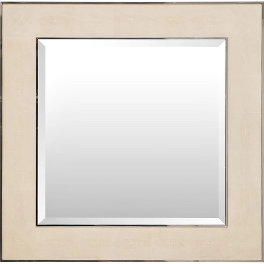 Ivory Shagreen Leather Inlay Mirror by Maitland-Smith. Made from unique in a modern style.