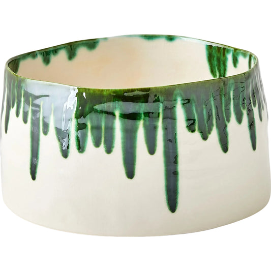 Dripping Pot by Global Views in emerald. Made from ceramic in a eclectic & global style.