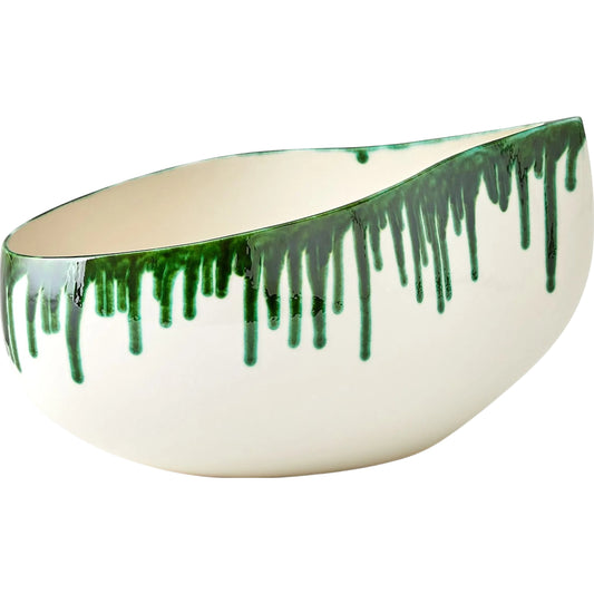 001 SI-2323674 | Primary Silo | Giant Teardrop Bowl by Global Views in emerald. Made from unique in a unique style.