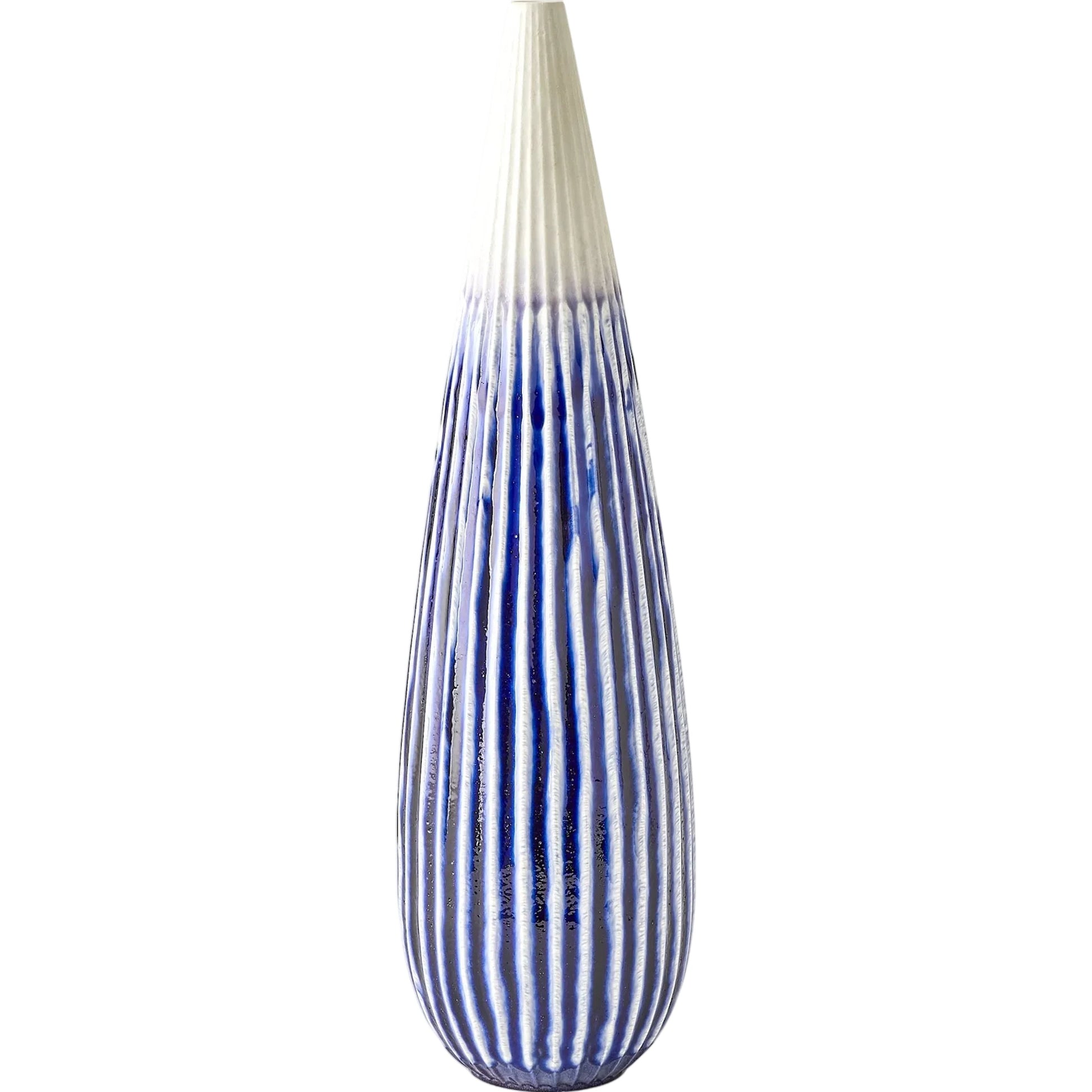 Furrow Taper Vase by Global Views. Made from ceramic in a modern style.