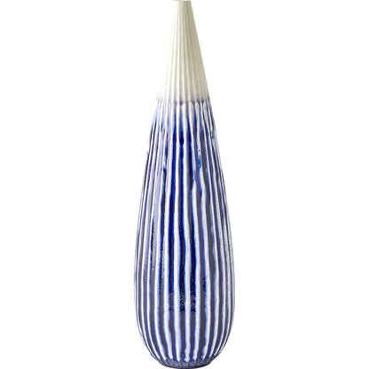Furrow Taper Vase by Global Views. Made from ceramic in a modern style.