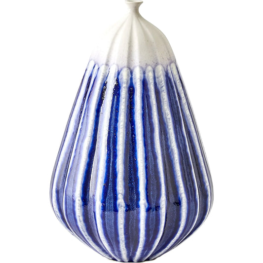 Furrow Vase by Global Views in white. Made from unique in a unique style.