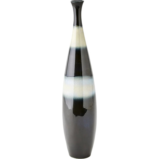 Banded Bottle by Global Views in cobalt. Made from unique in a modern style.