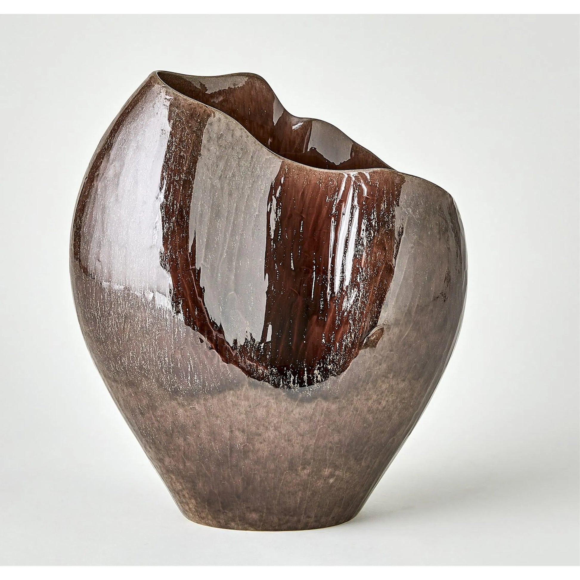 Horn Amethyst Vase by Global Views in amethyst. Made from unique in a modern style.