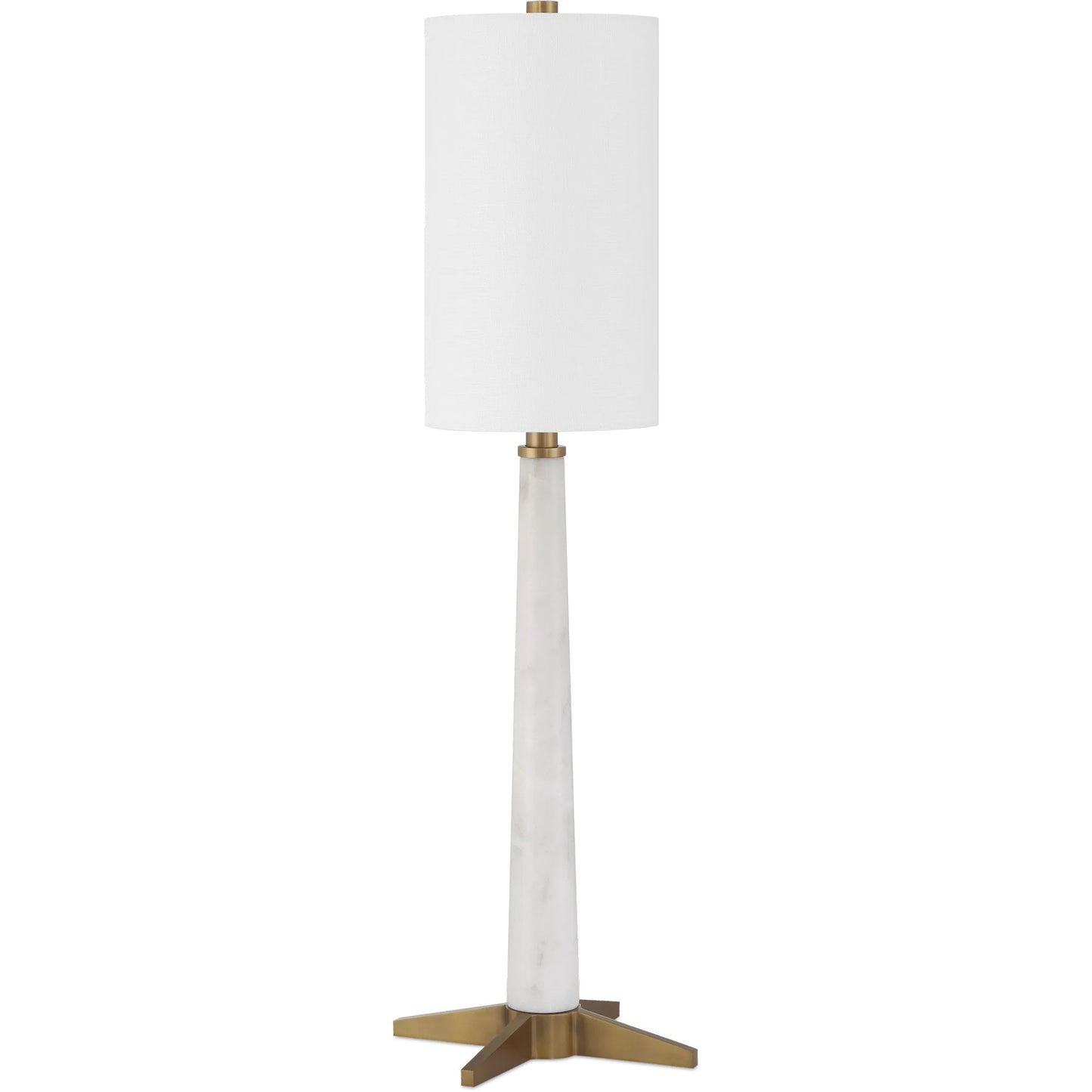 004 SI-2387108 | Additional Silo | Munroe Table Lamp by Currey and Company in white, antique brass. Made from marble, metal in a modern style.