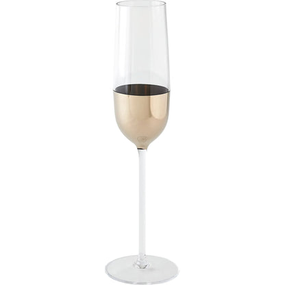 Metallic Orb Champagne Flute by Global Views. Made from art glass in a eclectic & global style.