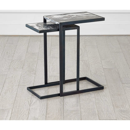 Nudge Nesting Table by Global Views in gunmetal. Made from unique in a modern style.