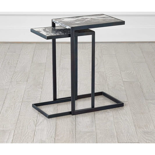 Nudge Nesting Table by Global Views in gunmetal. Made from unique in a modern style.