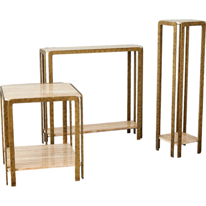 Kraft Pedestal by Global Views in bronze and antique bronze. Made from unique in a eclectic & global style.