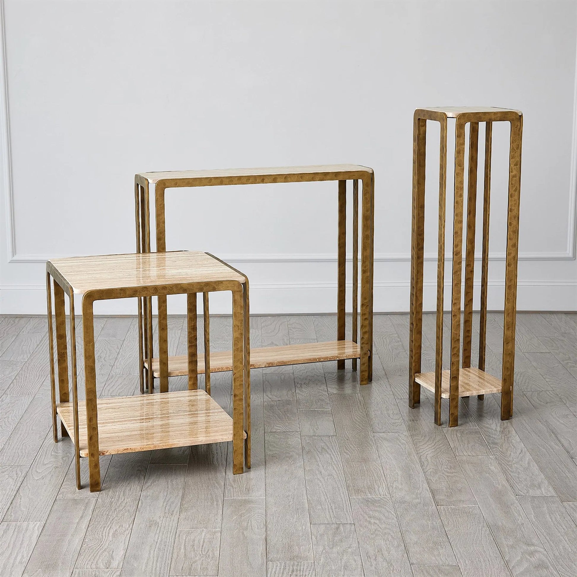 Kraft Pedestal by Global Views in bronze and antique bronze. Made from unique in a eclectic & global style.