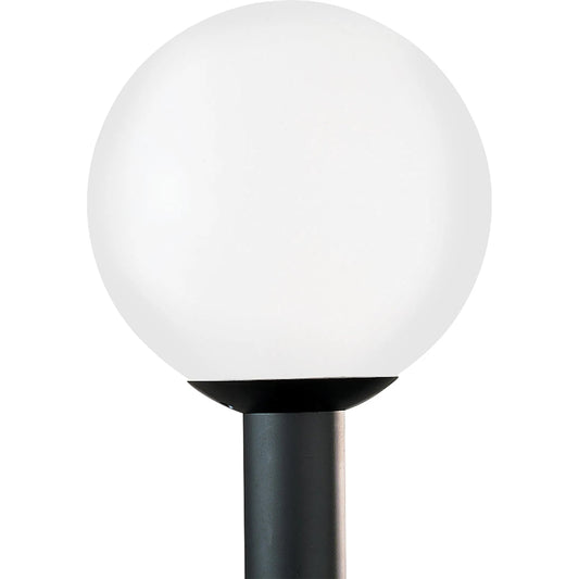 One Light Outdoor Post Lantern by Visual Comfort & Co. in white plastic. Made from polycarbonate in a unique style.