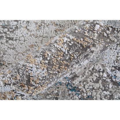 Cadiz Rug - 3889F by Feizy in ivory, blue, gold. Made from viscose, acrylic in a unique style.