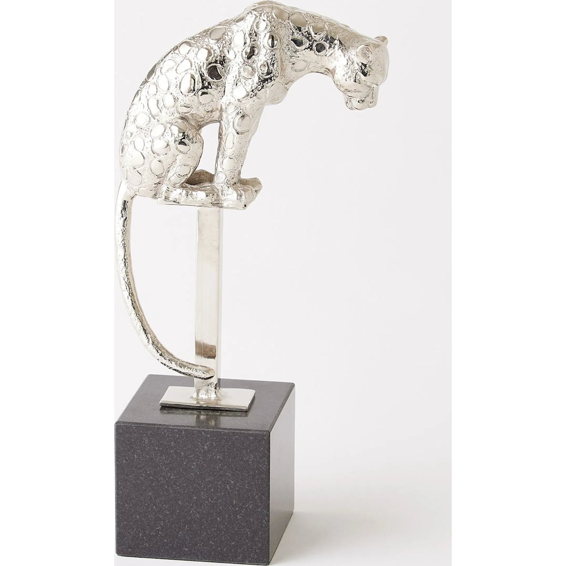 Perched Bronze Jaguar on Stand by Global Views in bronze and bronze. Made from unique in a modern style.