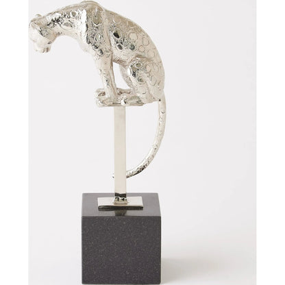 Perched Bronze Jaguar on Stand by Global Views in bronze and bronze. Made from unique in a modern style.