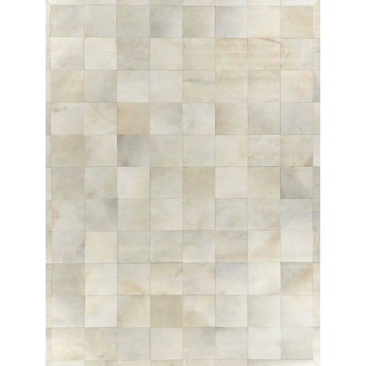 Natural Hide 8264 Rug by Exquisite Rugs in white. Made from leather hide in a unique style.