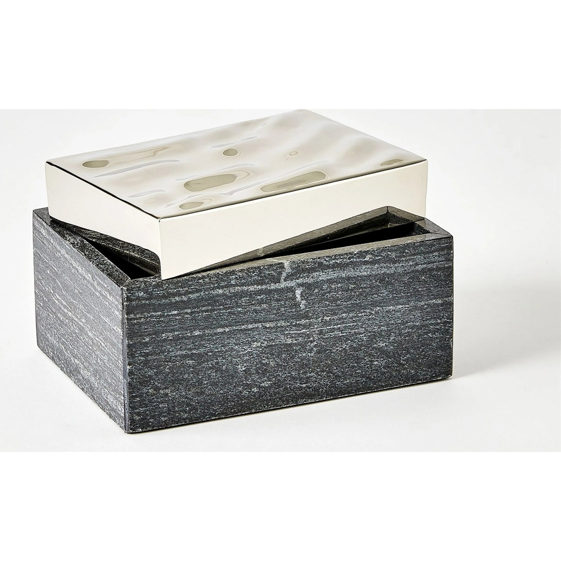 Shimmer Box by Global Views in marble. Made from unique in a unique style.