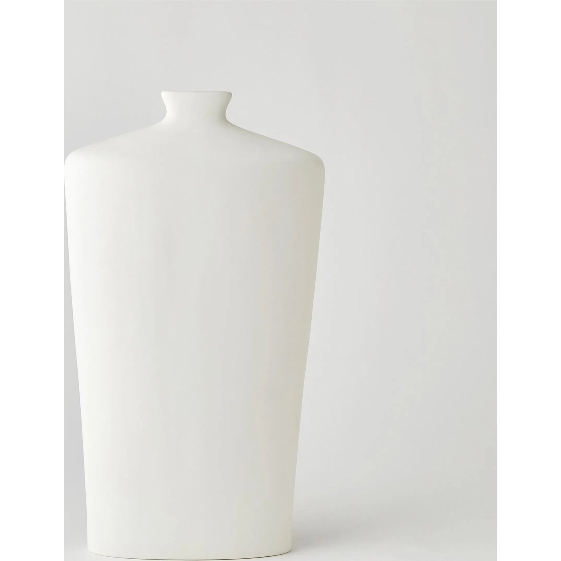 Terzo Vase by Global Views in matte white. Made from unique in a modern style.