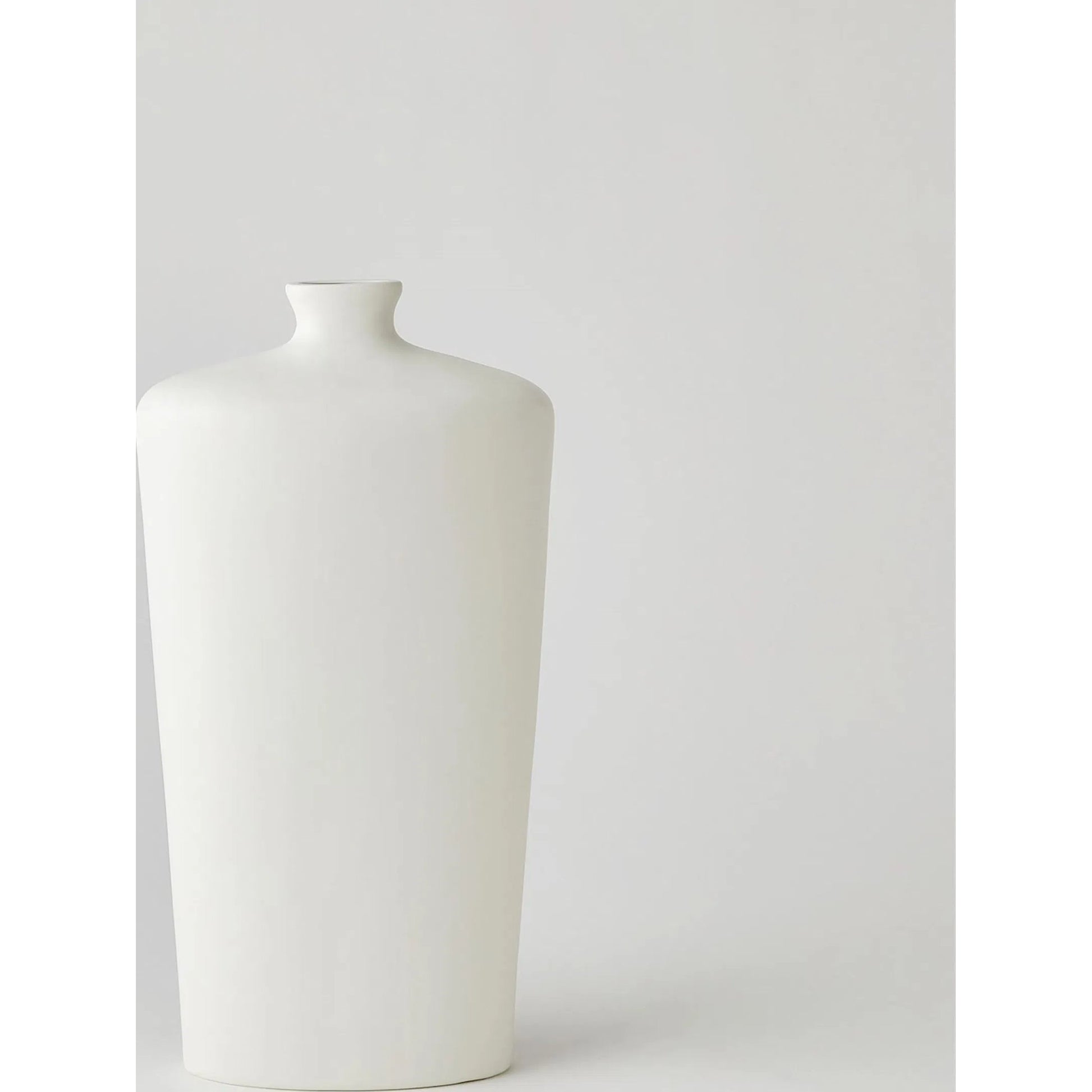 Terzo Vase by Global Views in matte white. Made from unique in a modern style.