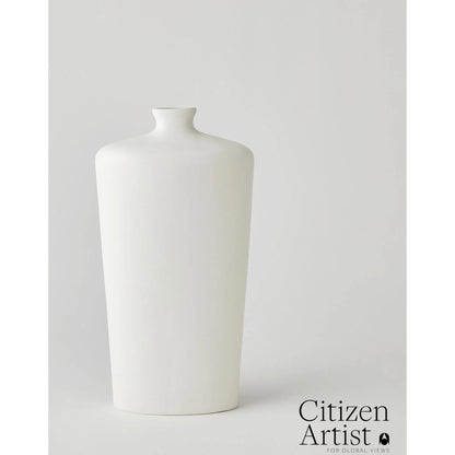 Terzo Vase by Global Views in matte white. Made from unique in a modern style.