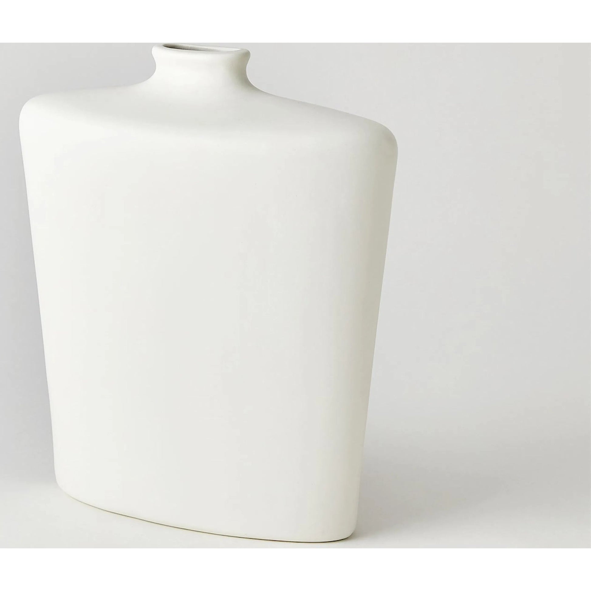 Terzo Vase by Global Views in matte white. Made from unique in a modern style.