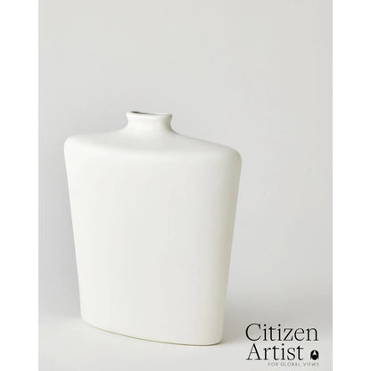 Terzo Vase by Global Views in matte white. Made from unique in a modern style.