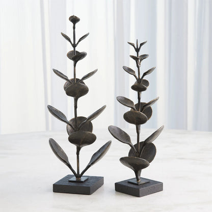 Liana Sculpture by Global Views in bronze. Made from cast iron, iron, marble in a unique style.