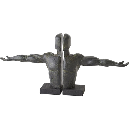 Reach Bookends by Global Views. Made from cast iron, granite in a unique style.