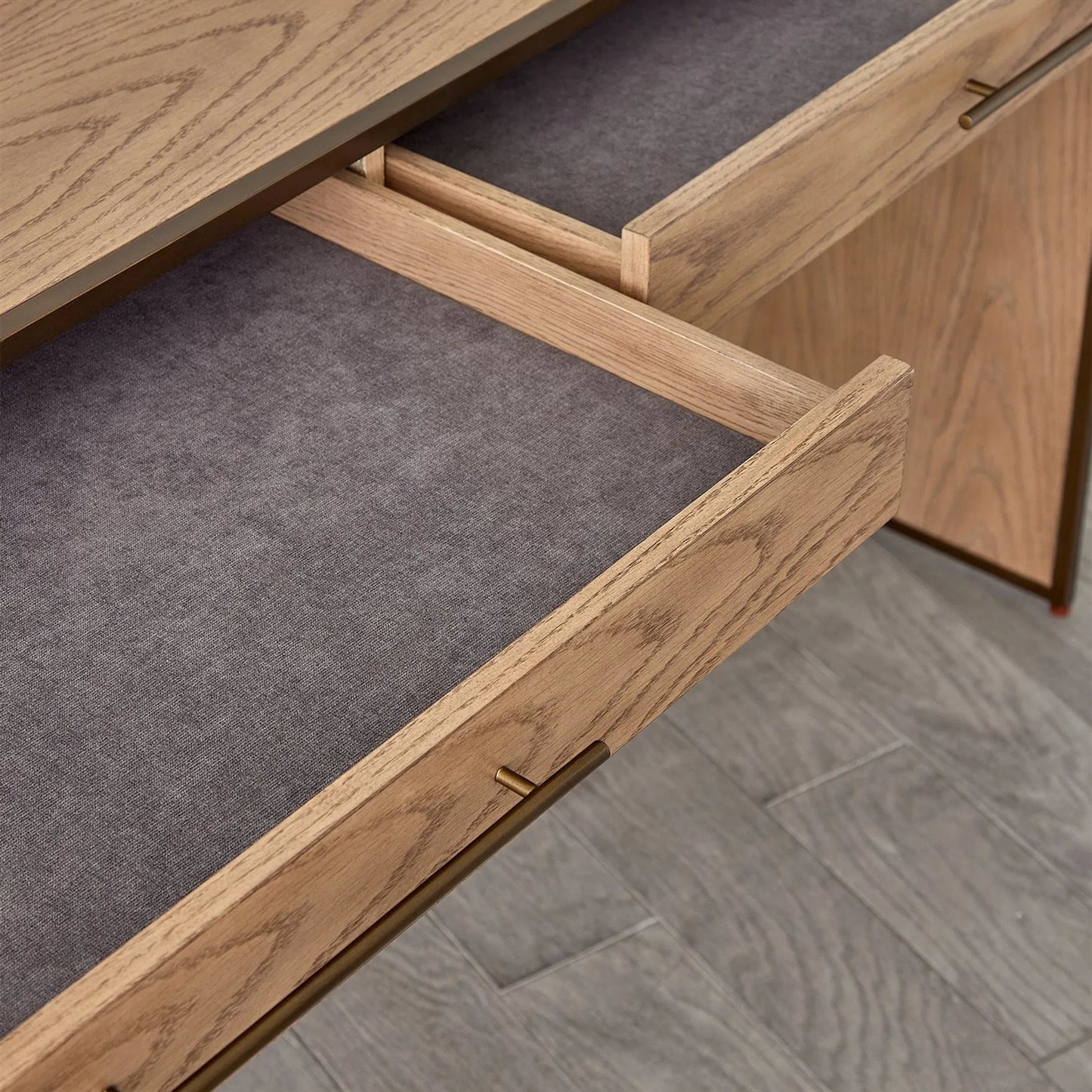 006 SI-2323935 | Closeup | Mack Desk by Global Views in antique brass. Made from unique in a transitional style.