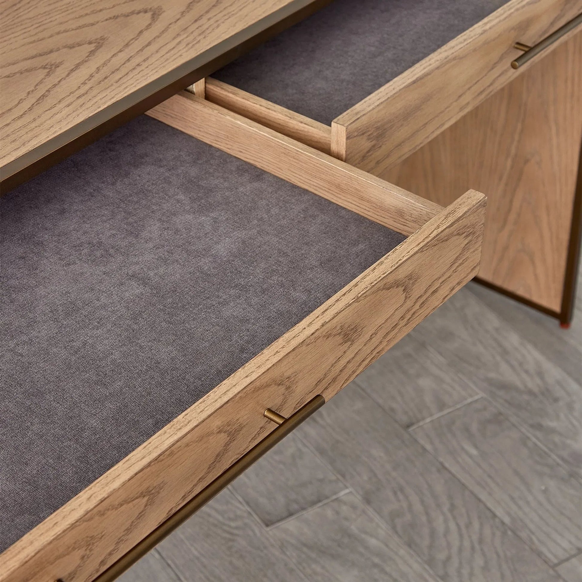 Mack Desk by Global Views in antique brass. Made from unique in a transitional style.