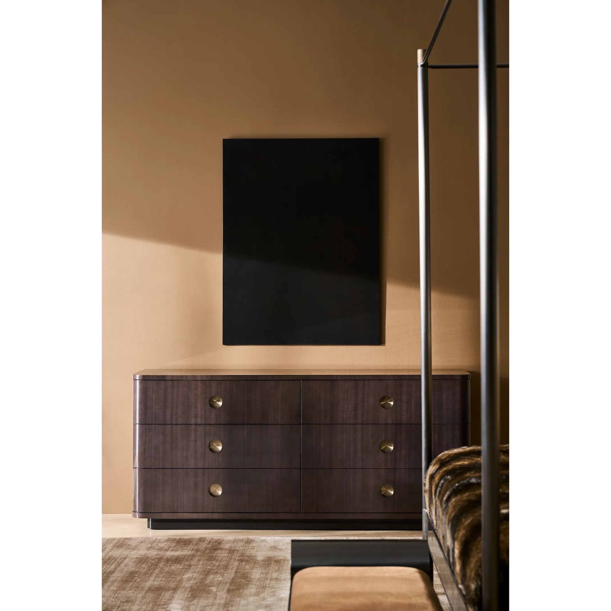 Bachelor Dresser by Caracole in otter gloss. Made from unique in a traditional style.