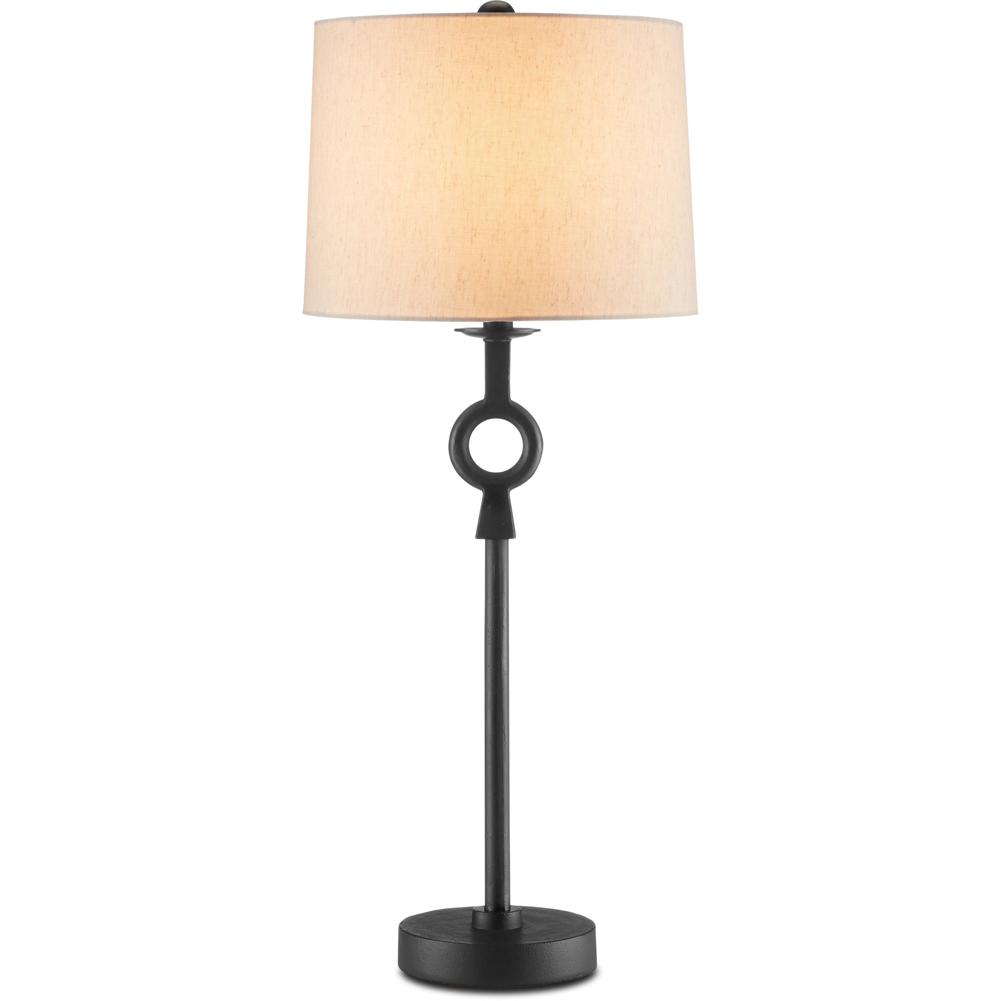 Germaine Table Lamp by Currey and Company in antique brass. Made from aluminum in a transitional style.