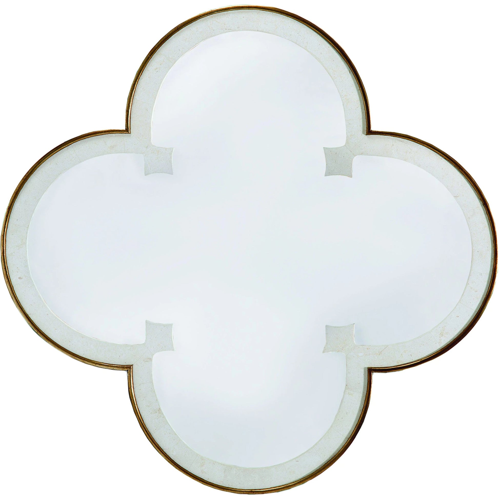 Quatrefoil Mirror by Maitland-Smith. Made from unique in a transitional style.