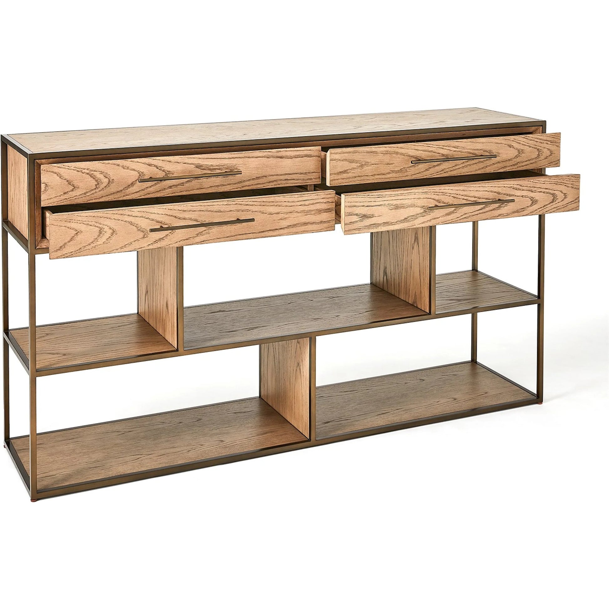 Mack Console by Global Views in antique brass. Made from unique in a transitional style.