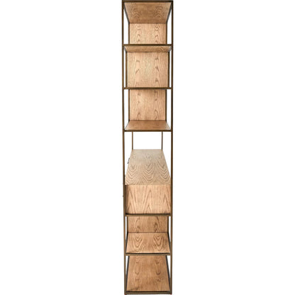 Mack Etagere by Global Views in oak. Made from mdf, oak, steel, ptc in a transitional style.