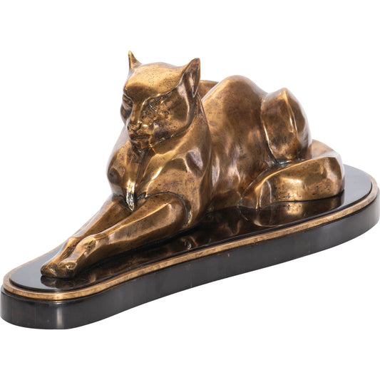 Puma Sculpture by Maitland-Smith. Made from unique in a traditional style.