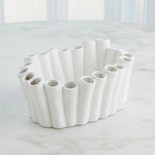 Stix Bowl by Global Views in matte white. Made from unique in a modern style.