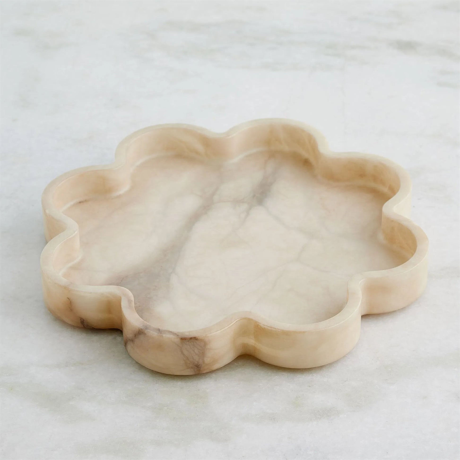 Cumulus Alabaster Tray by Global Views in ivory. Made from unique in a unique style.