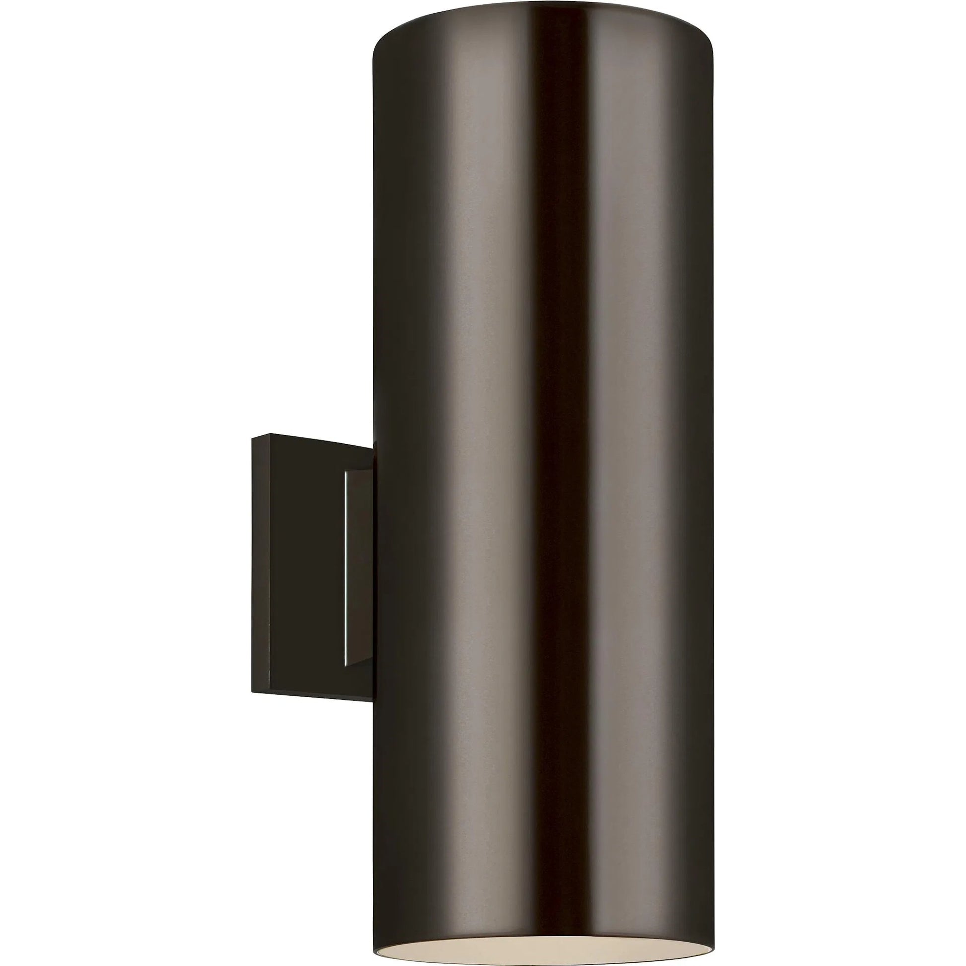 Outdoor Cylinders Small Two Light Outdoor Wall Lantern by Visual Comfort & Co.. Made from aluminum in a transitional style.