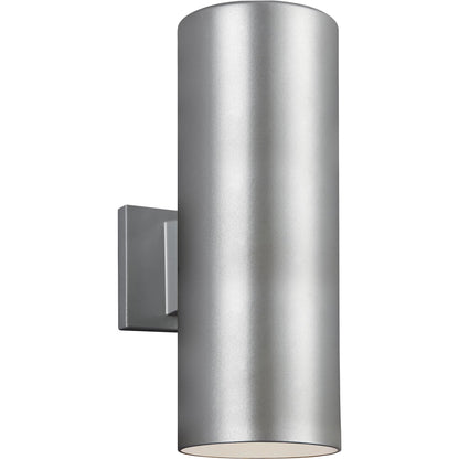 Outdoor Cylinders Small Two Light Outdoor Wall Lantern by Visual Comfort & Co.. Made from aluminum in a transitional style.