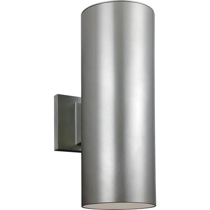 Outdoor Cylinders Small Two Light Outdoor Wall Lantern by Visual Comfort & Co.. Made from aluminum in a transitional style.