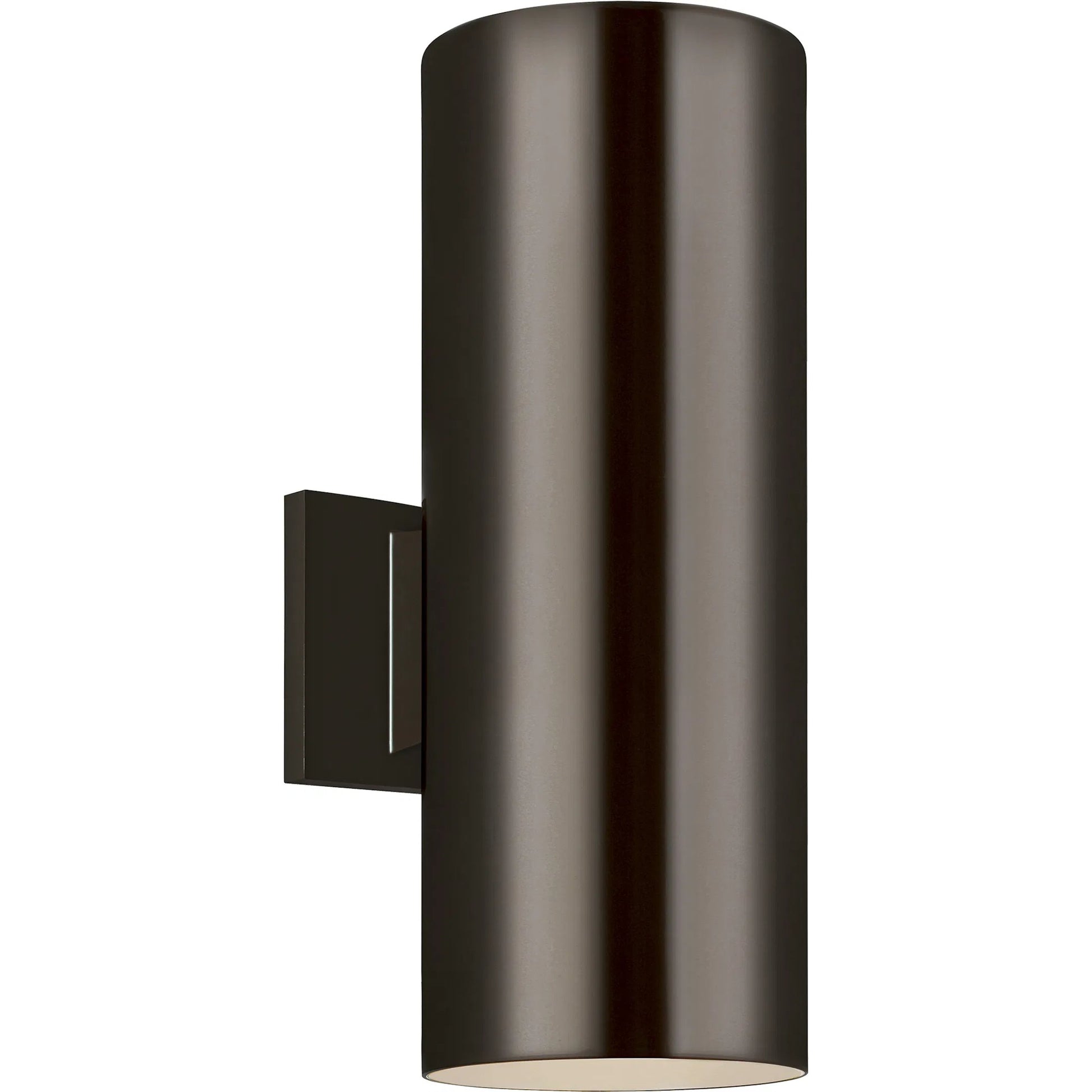 Outdoor Cylinders Small Two Light Outdoor Wall Lantern by Visual Comfort & Co.. Made from aluminum in a transitional style.